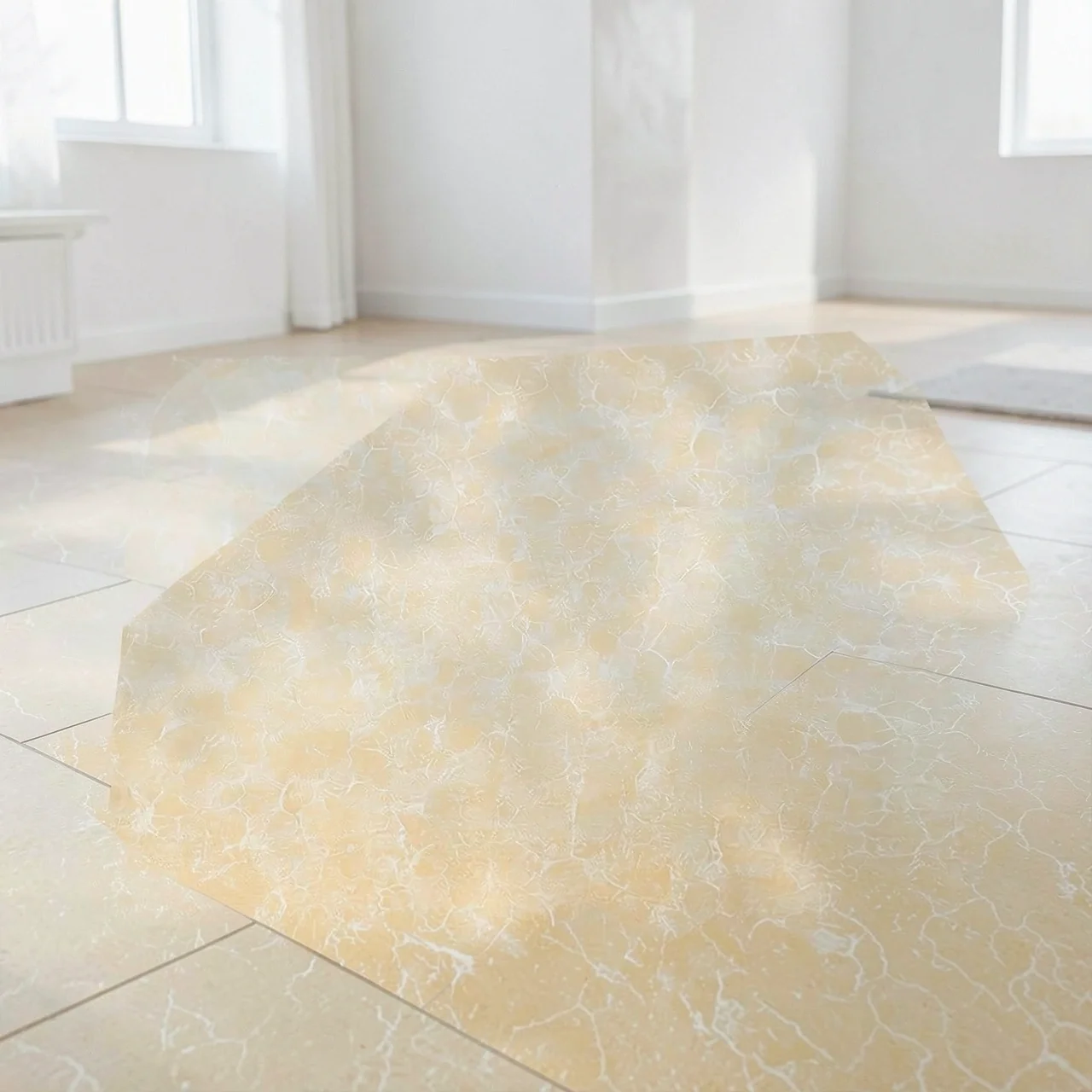 Плитка поликристаллическая желтая Платиум 600x600x9