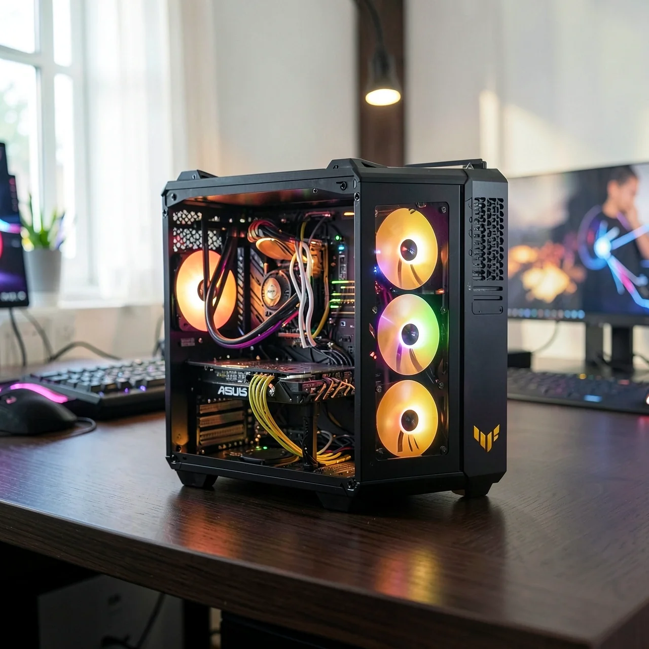 СЖО ASUS ROG Strix Ryujin II 360 ARGB LCD комплект GT502 и БП TUF 1000W