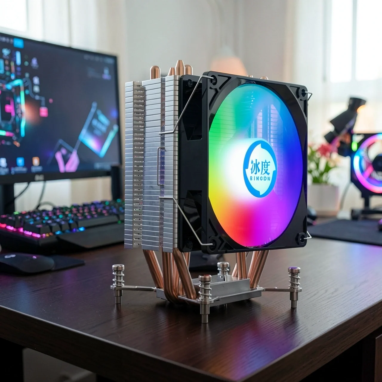 Кулер Ice degree Ice Domain D9 2011 SE 4 трубки 1 вентилятор RGB