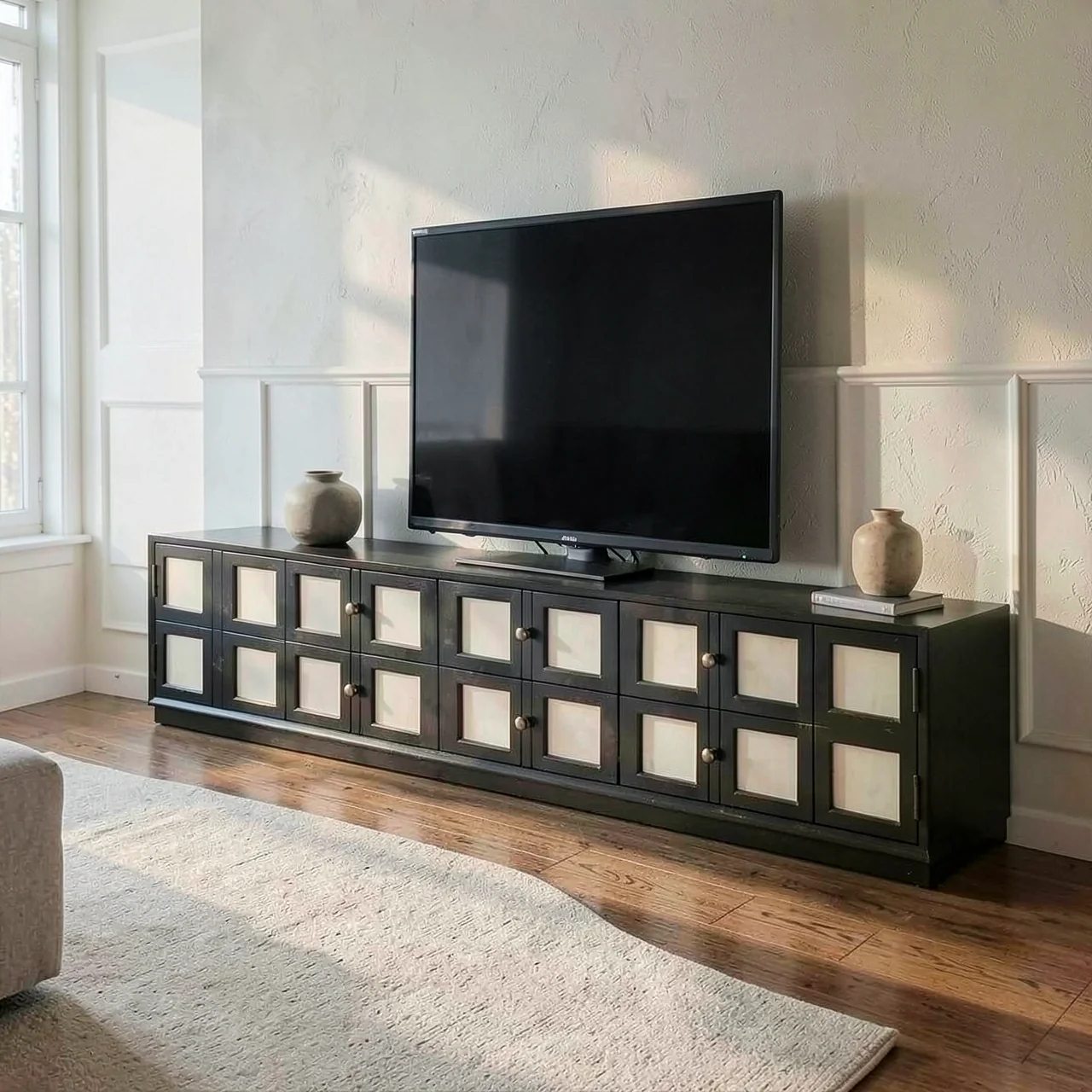Телевизионный шкаф из сосны 232x42x49