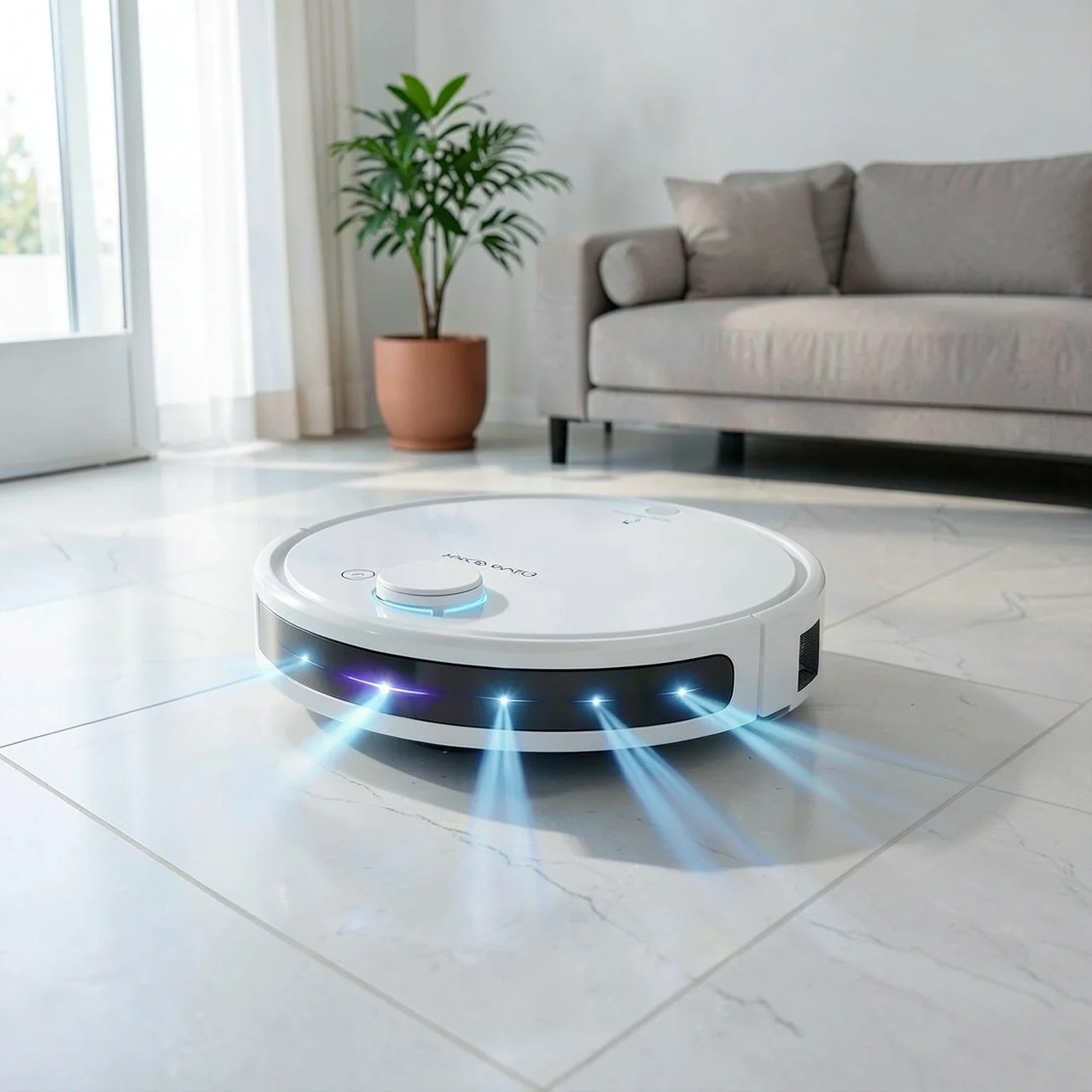 Робот-пылесос Scan Robot 12 белый с приложением и баком