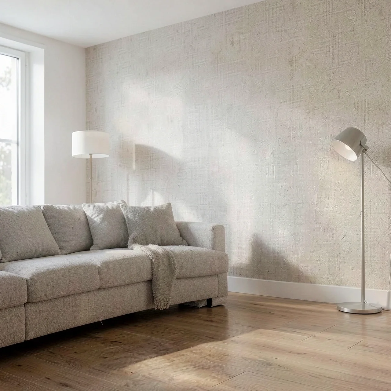 Обои самоклеящиеся бежевая мешковина 60x10м
