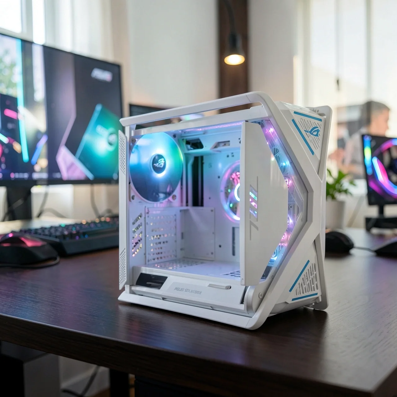 СЖО ASUS ROG Strix Ryujin II 360 ARGB LCD белая и корпус Genesis God белый