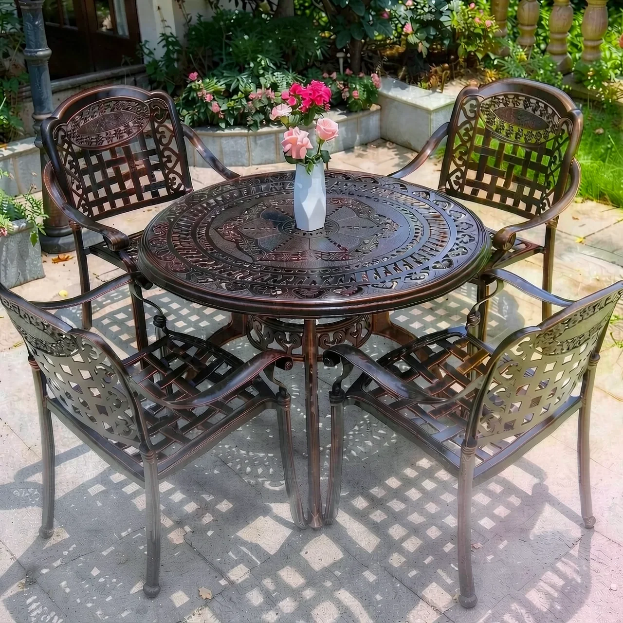 Комплект мебели Guangchuan T66 стол 150x90 см и 6 стульев Ши Лай