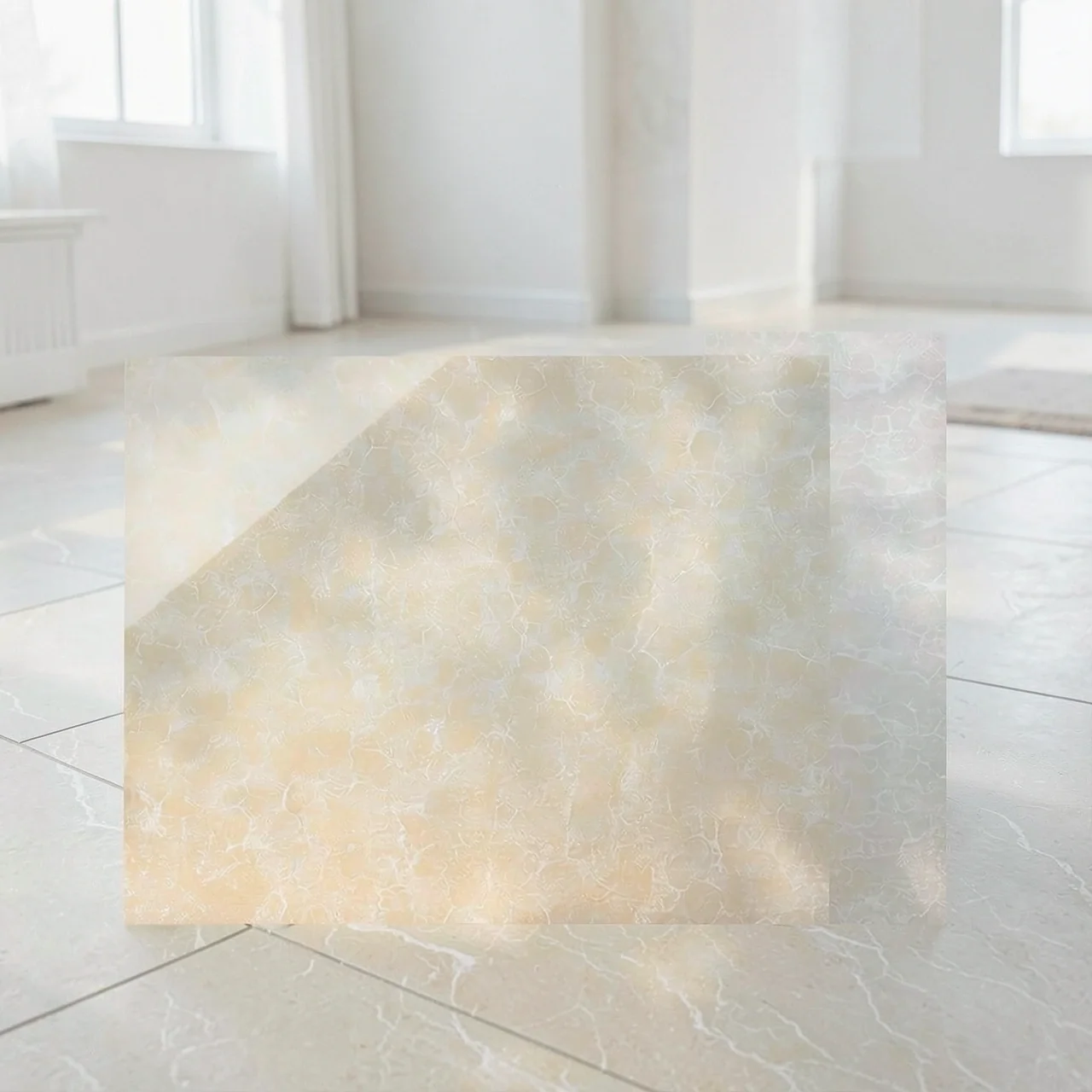 Плитка поликристаллическая белая под дерево 800x800x8