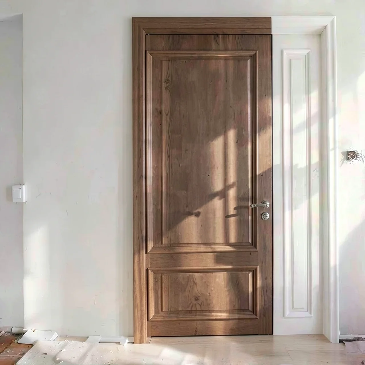 Дверь деревянная из многослойного дерева с краской