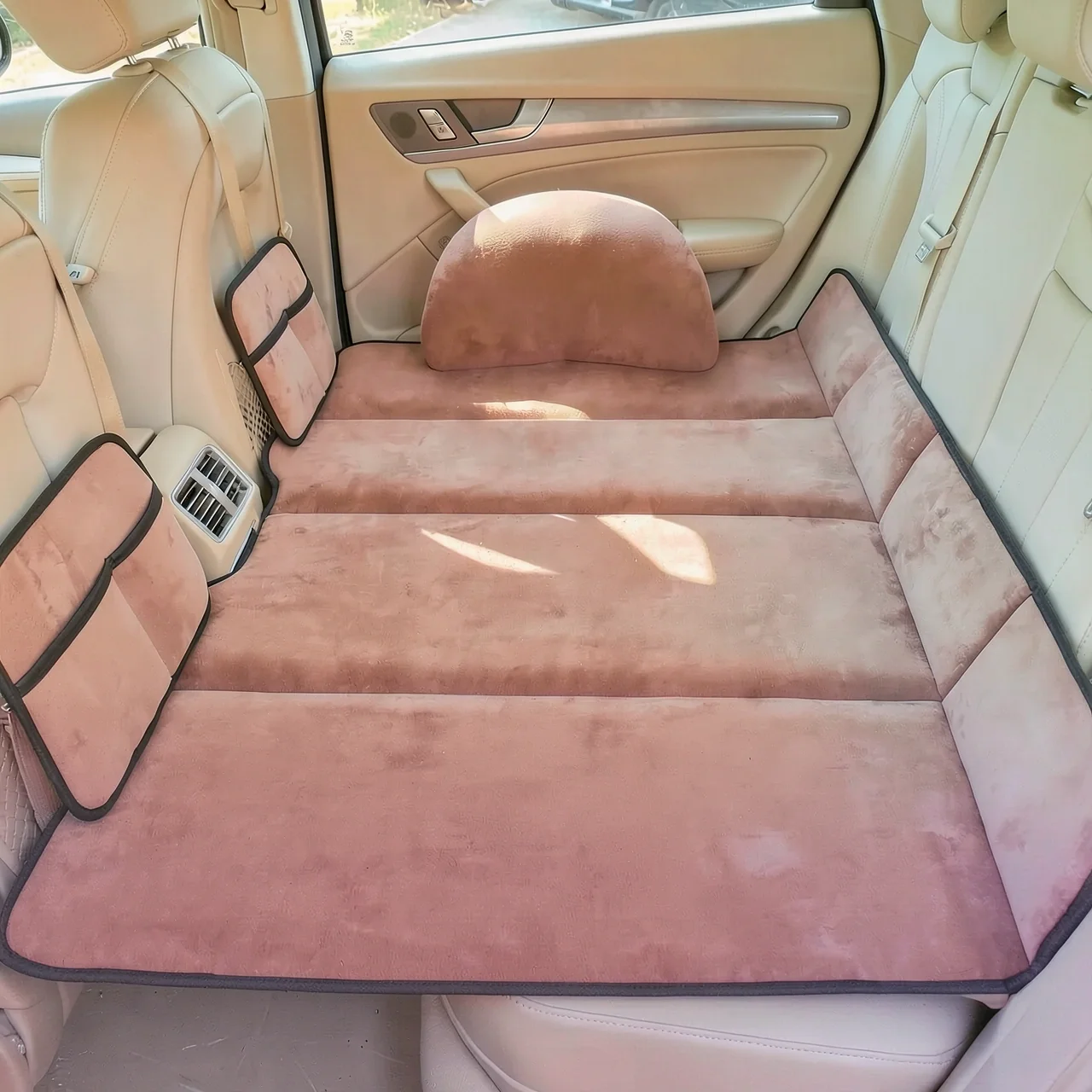 Матрас-коврик автомобильный оранжевый 137x87 с сумкой