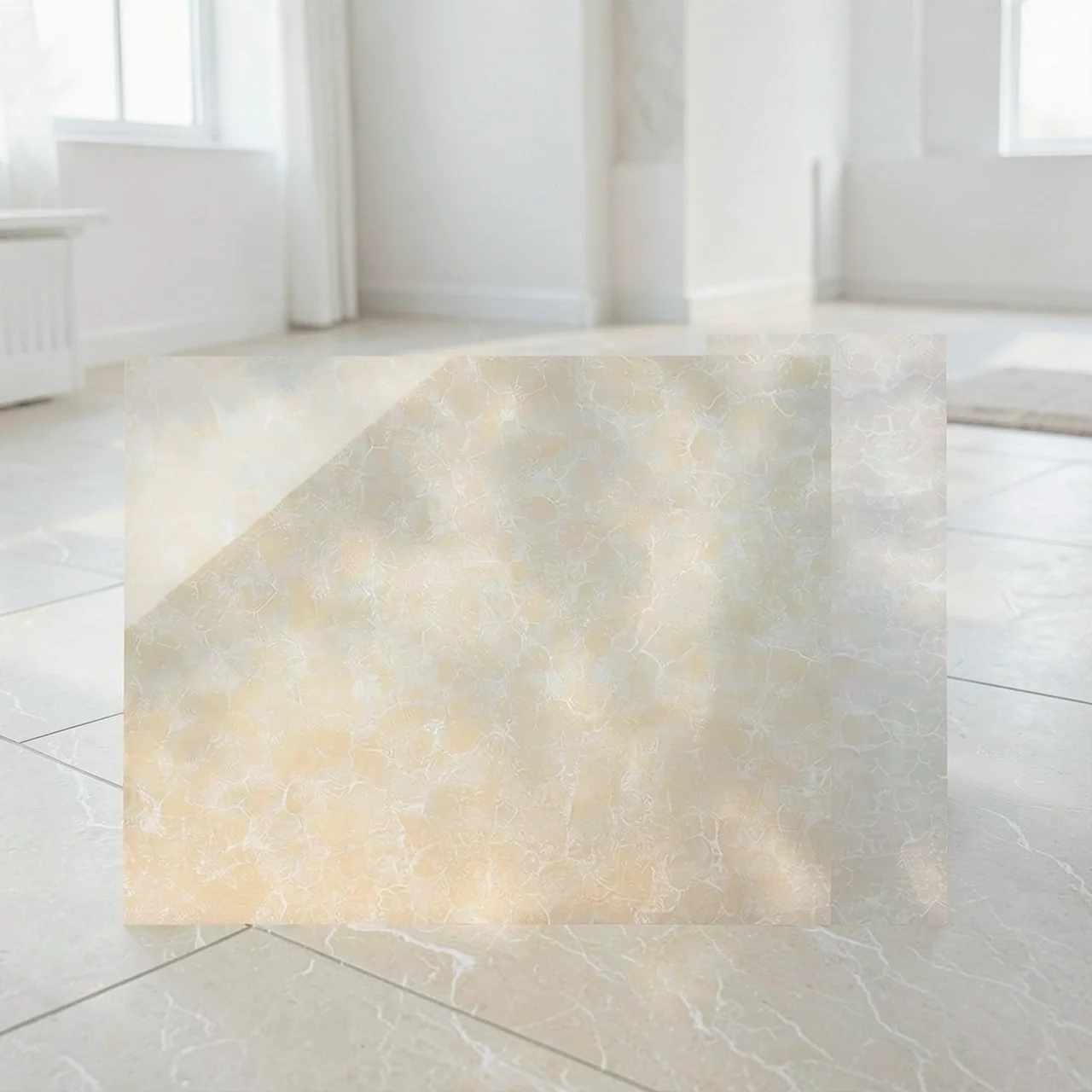 Плитка поликристаллическая белая под дерево 800x800x9