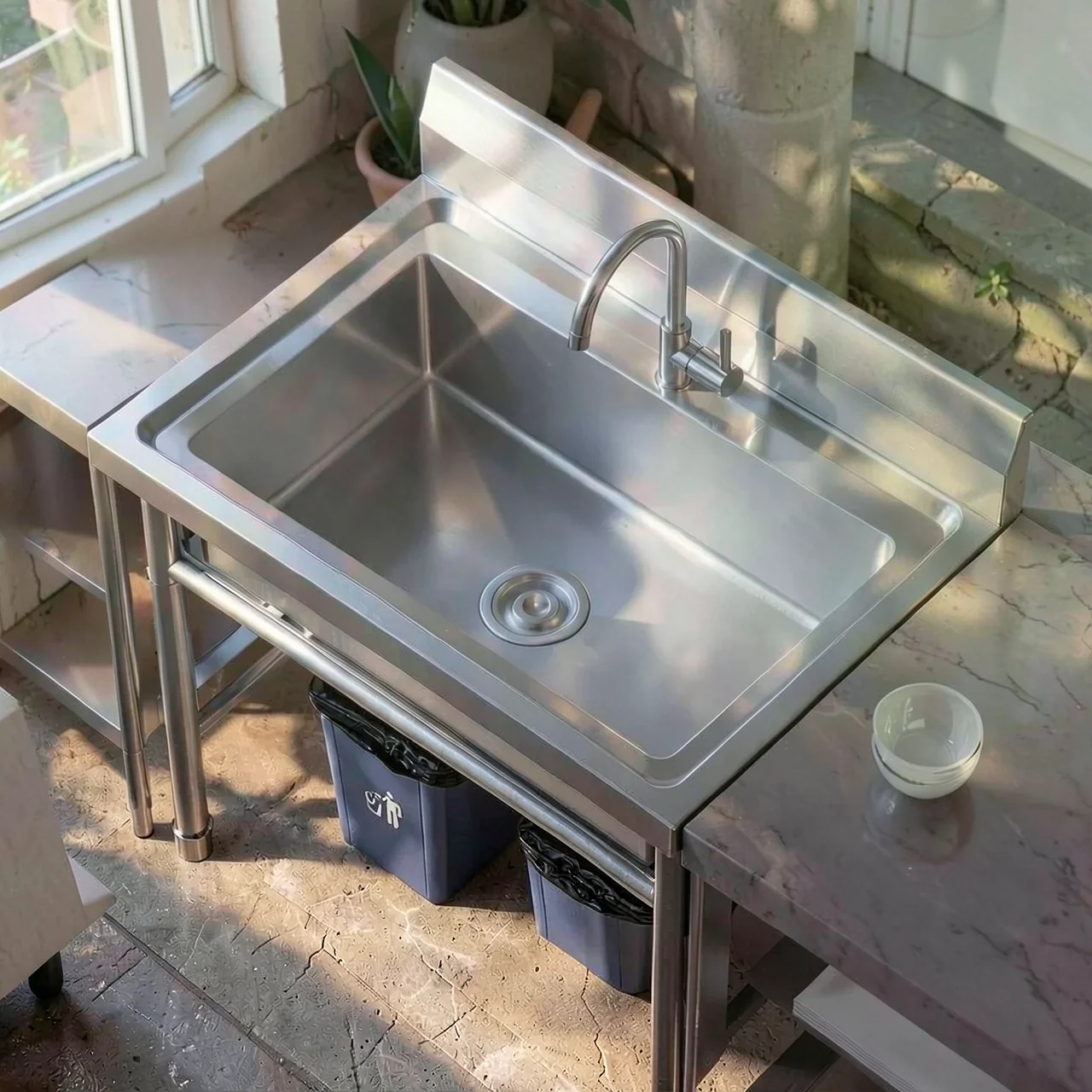Мойка кухонная Haoshen 60x60x80 усиленная
