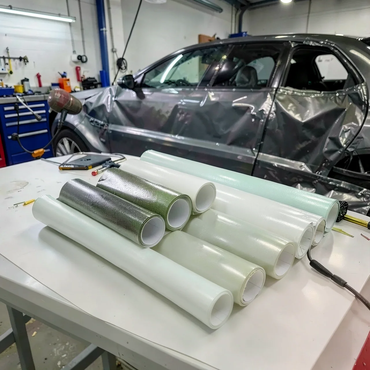 Пленка виниловая матовая белая 0.3м