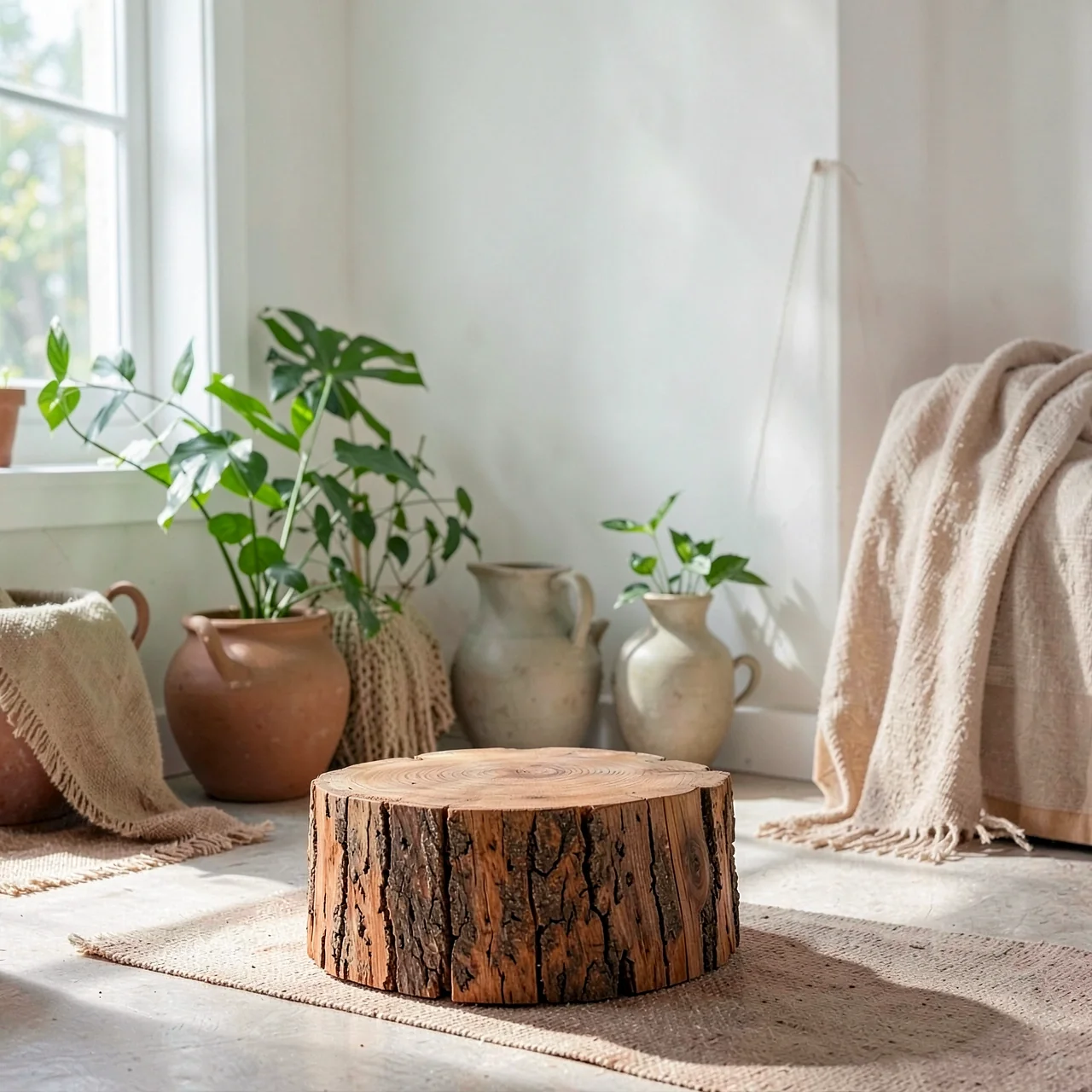 Столик-пень 30x30x90 см