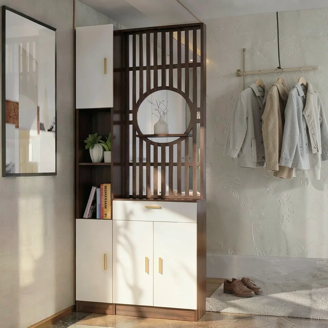 Перегородка зонирования 230x80 см комбинированная