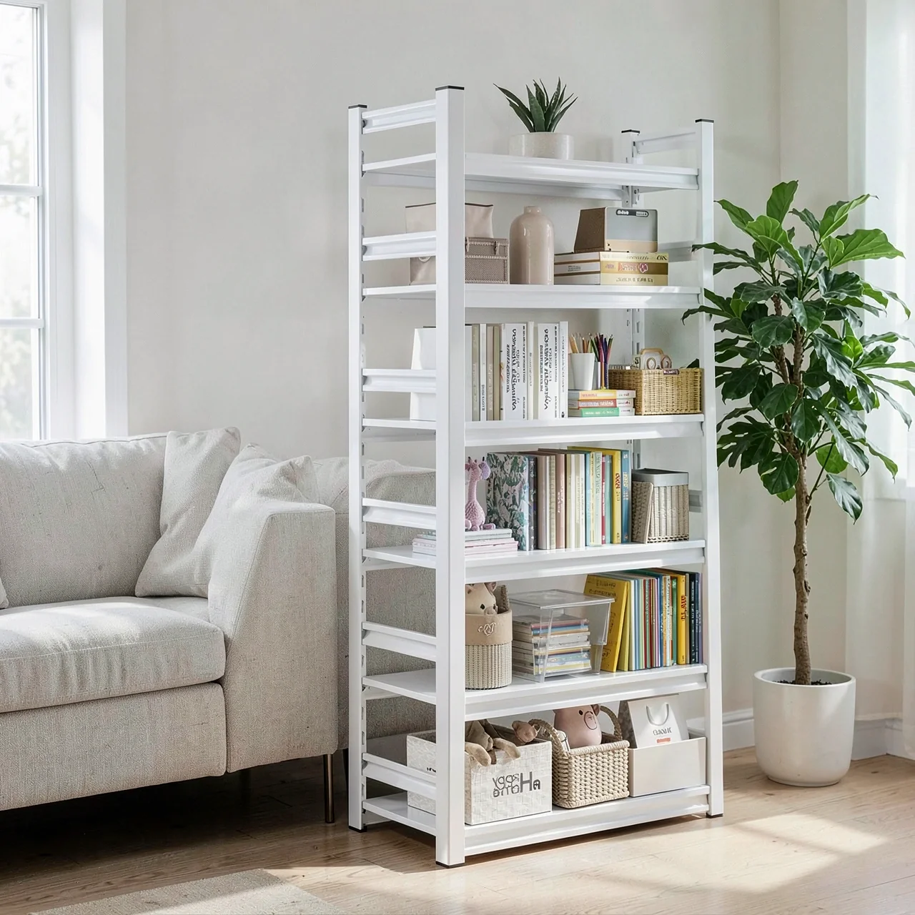Стеллаж книжный Wutong bear S450 6-ярусный 80x35x198см