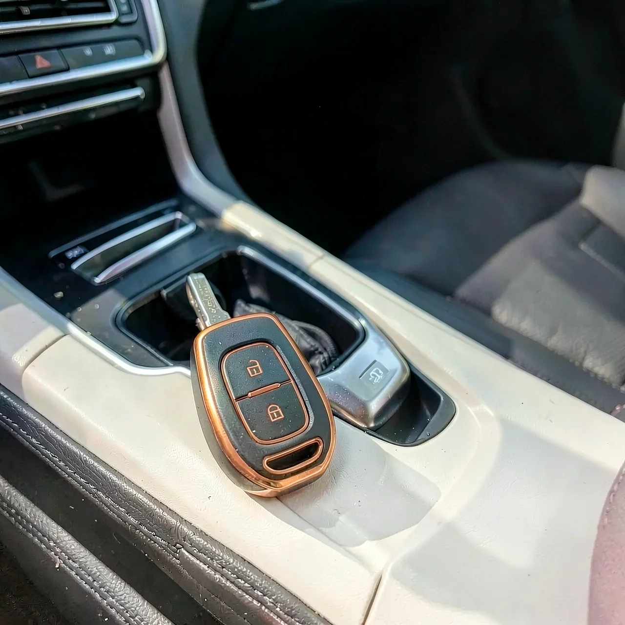 Чехол для ключа Renault Koleos серый 3 кнопки