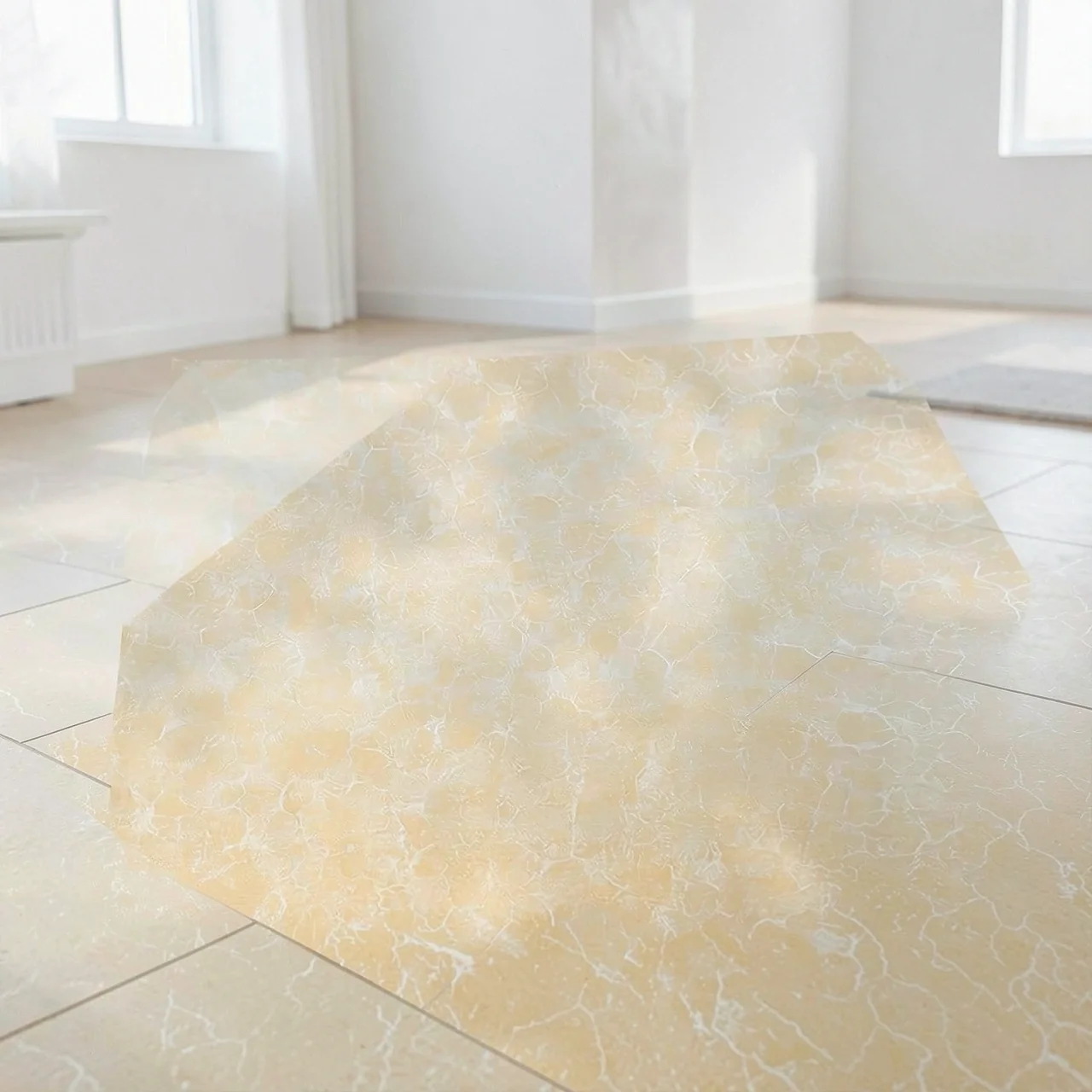 Плитка поликристаллическая желтая Платиум 800x800x9