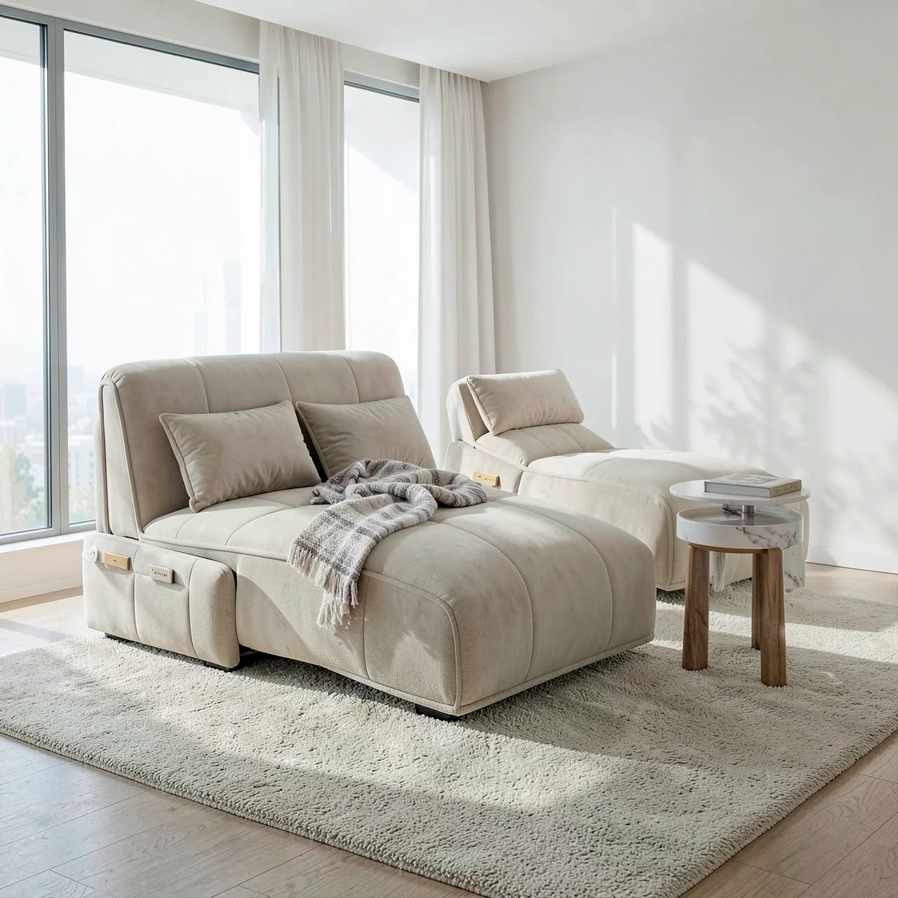 Диван-кровать Lin Paisen 1.5м поролон кожа
