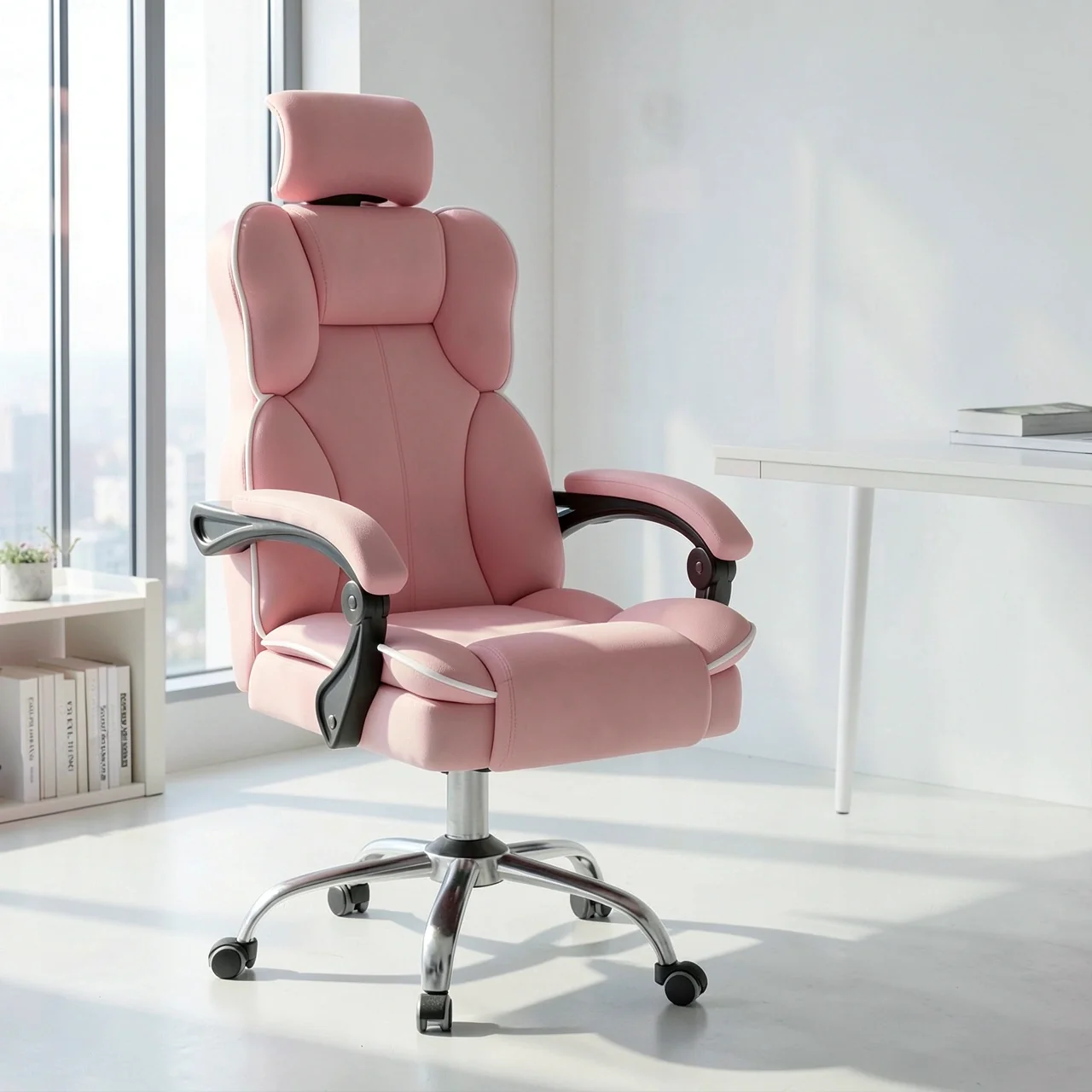 Кресло Bolan EKW40921 розовый с белым, латекс