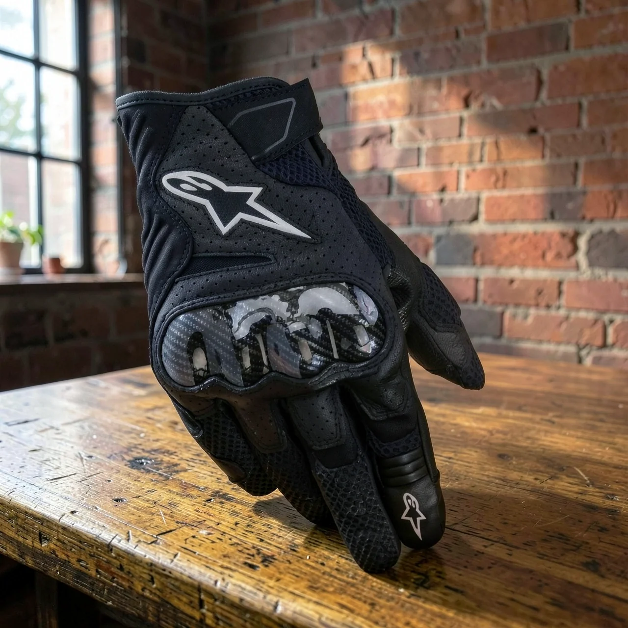 Перчатки Alpinestars SMX-1 Air v2 черные (Европа, M)