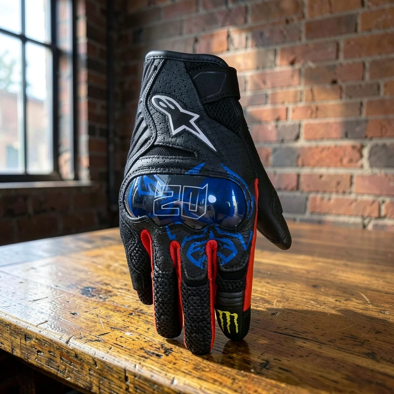 Перчатки Alpinestars SMX-1 Air v2 FQ20 черный-синий-красный (Европа, M)