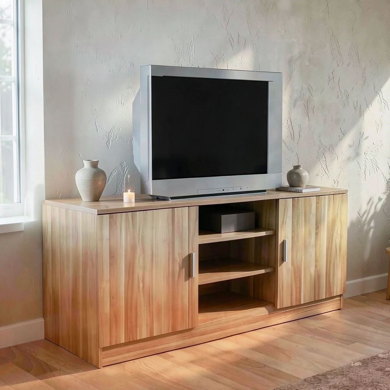 Тумба под телевизор 80x24x35 см цвет тик