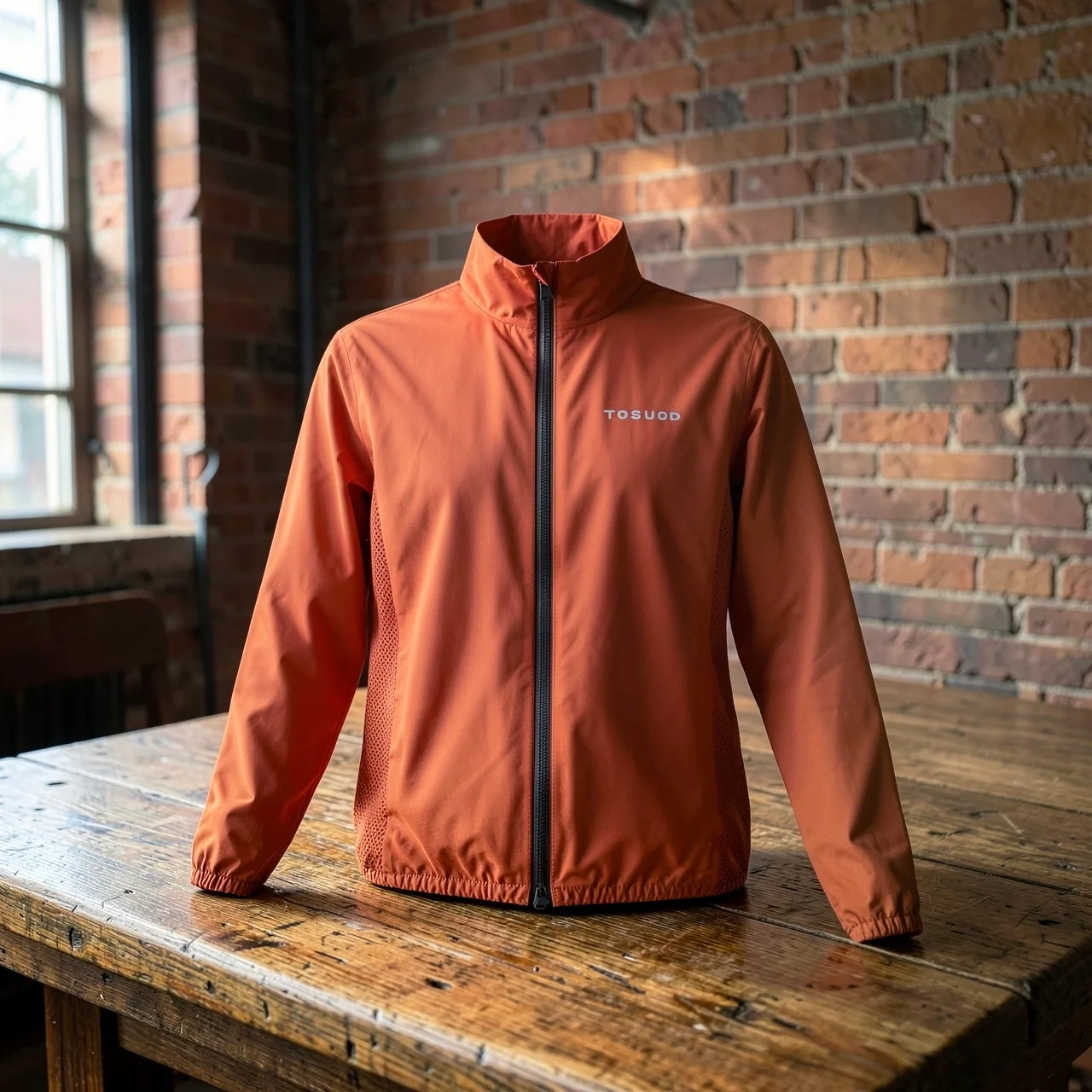 Велосипедная ветровка TOSUOD TS-0516 коралловый оранжевый, XXL