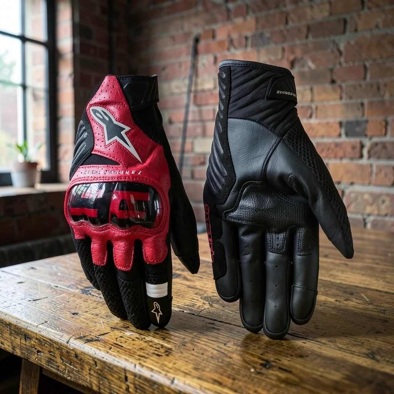 Перчатки Alpinestars SMX-1 Air v2 MM93 черный-красный-белый (Азия, L)
