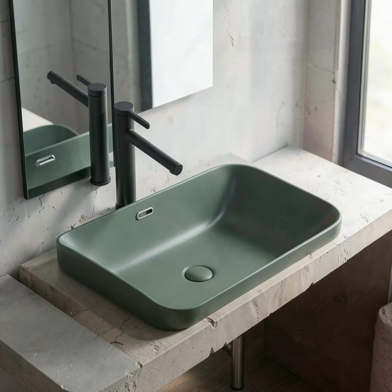 Раковина Montop CB894 зеленая 50x30