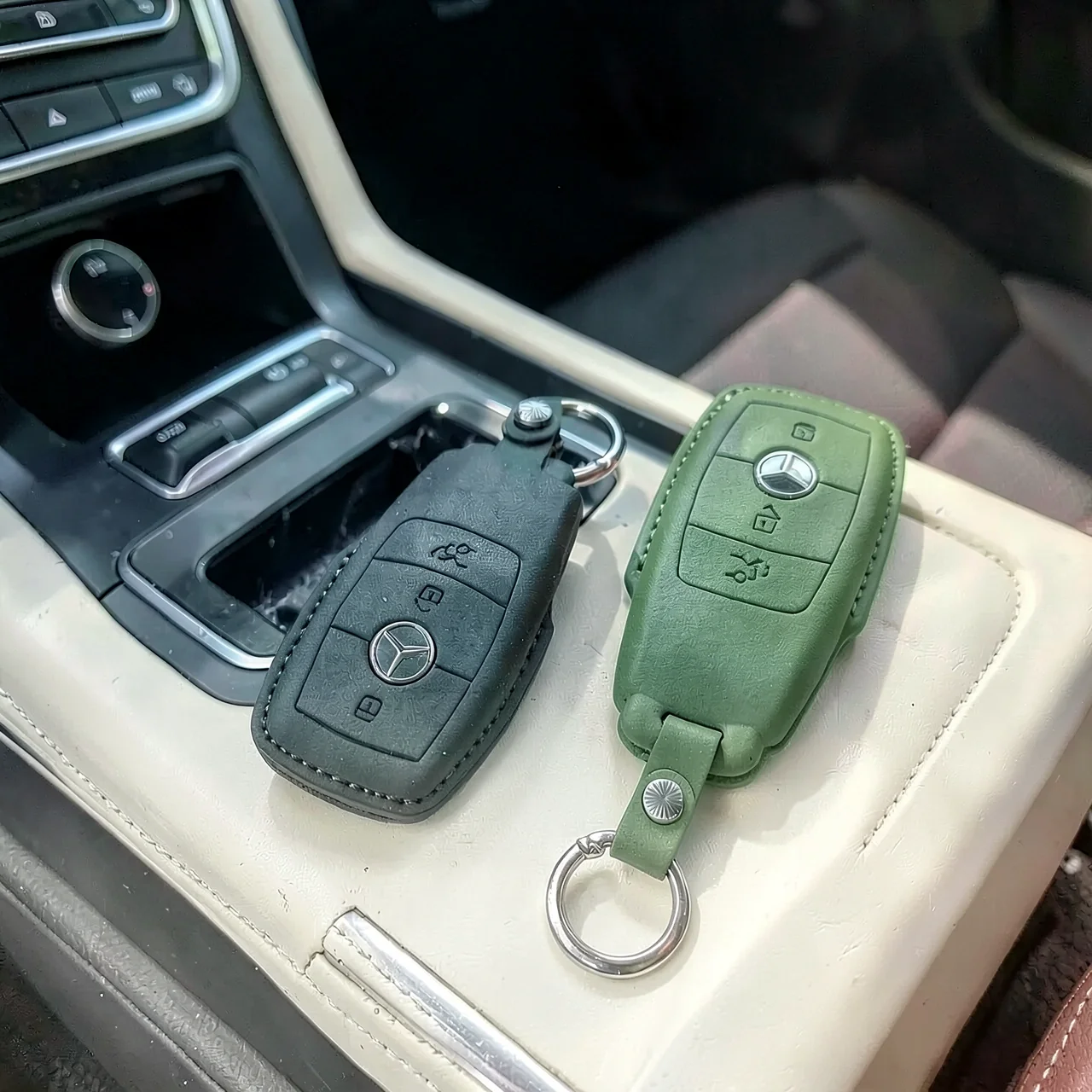 Чехол для ключа Mercedes-Benz B款 зеленый