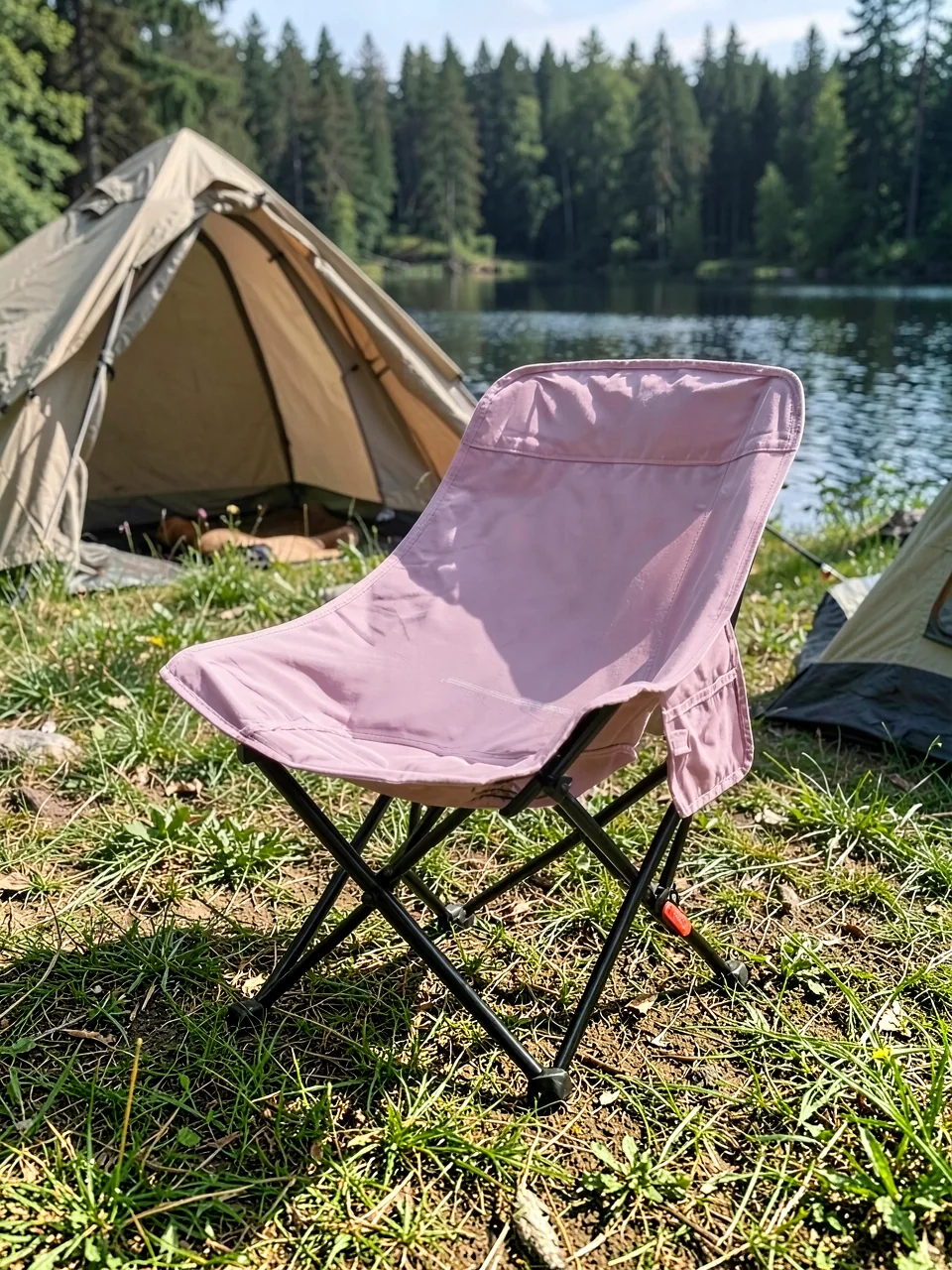 Стул кемпинговый Moon Chair регулируемый малый розовый