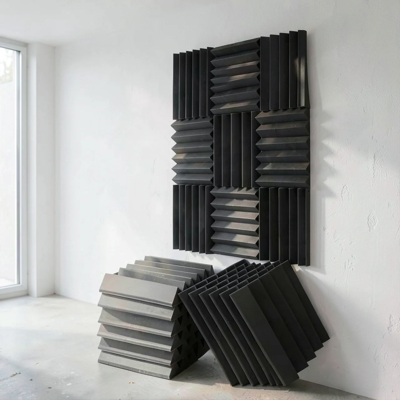 Панель акустическая черная 50x50x5