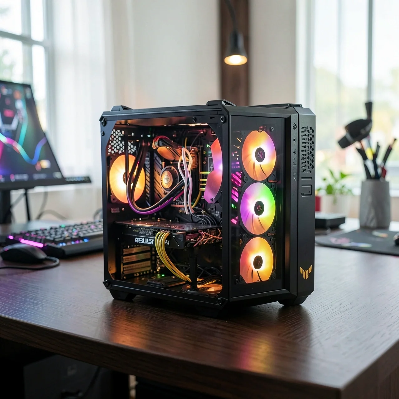 СЖО ASUS ROG Strix Ryujin II 360 ARGB LCD комплект GT502 и БП Platinum 1000W