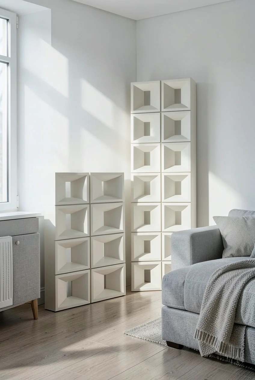 Фоновая панель кремовый белый двухсторонняя 60x120