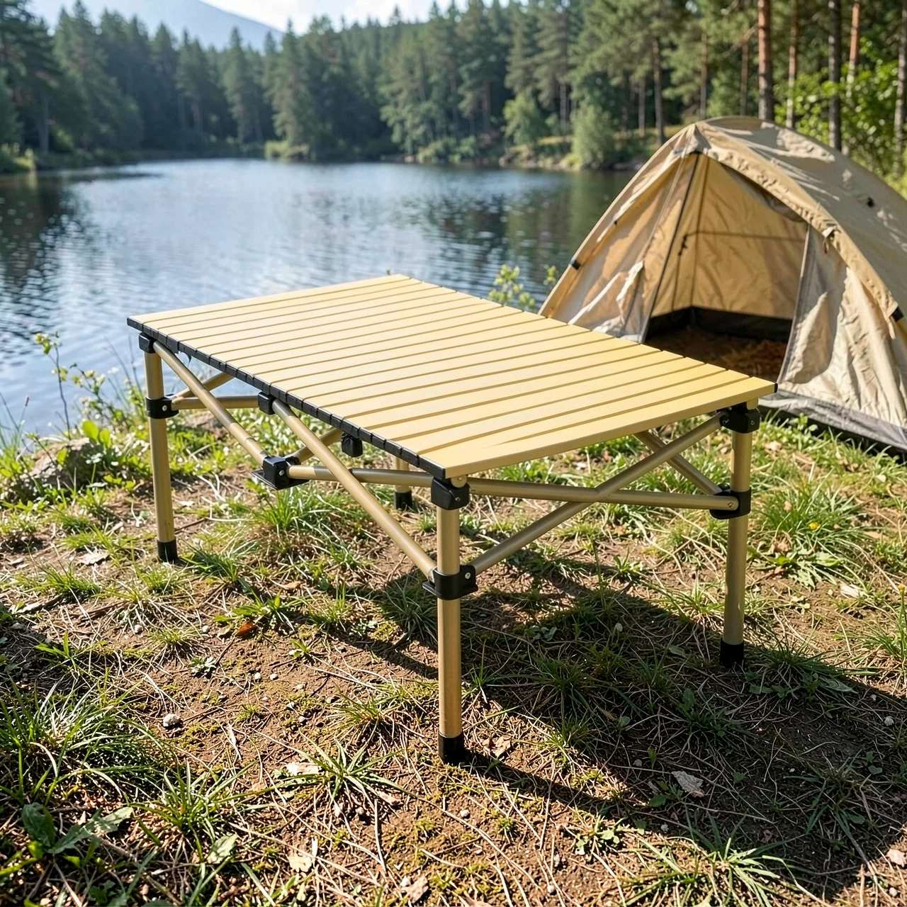 Стол походный Other Homes прямоугольный желтый 120x55x50