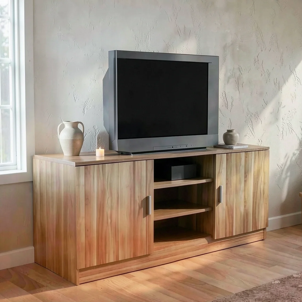 Тумба под телевизор 160x40x60 см цвет черный орех