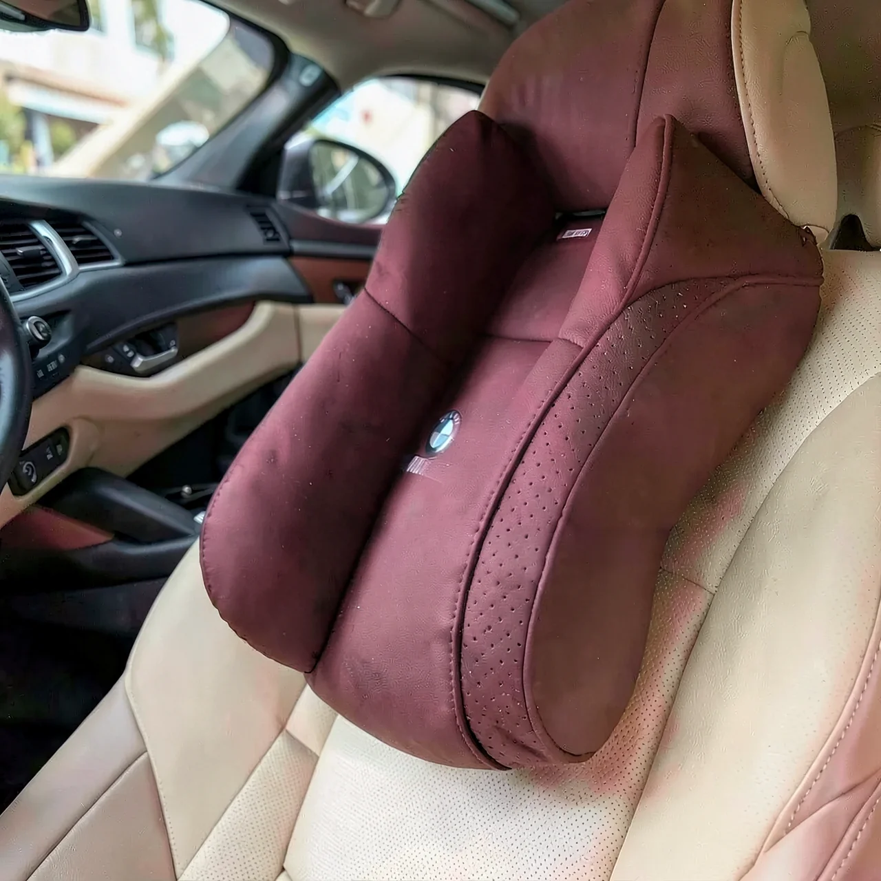 Комплект подушек BMW бордовый