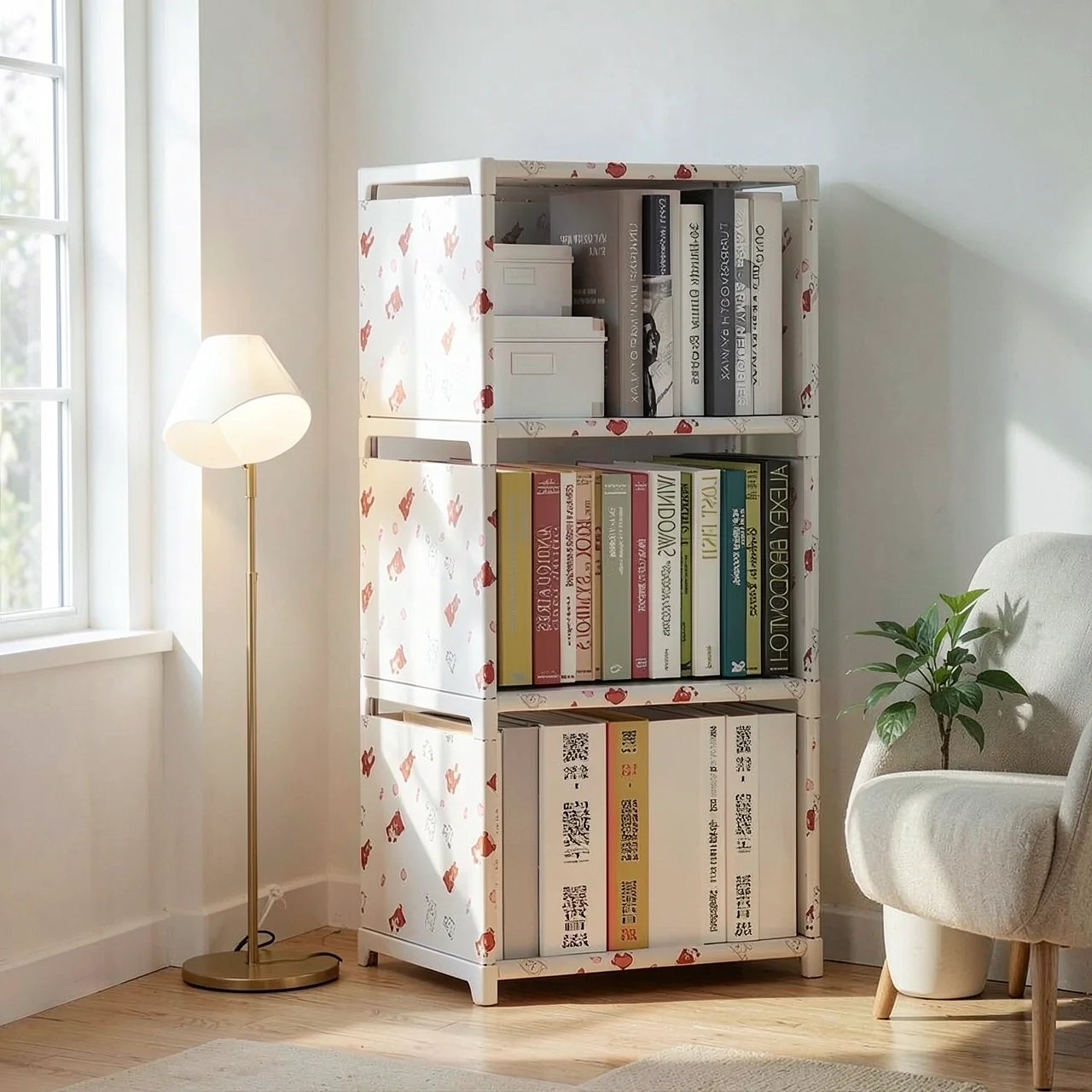 Стеллаж Simple Bookshelf 3 ячейки Мишка