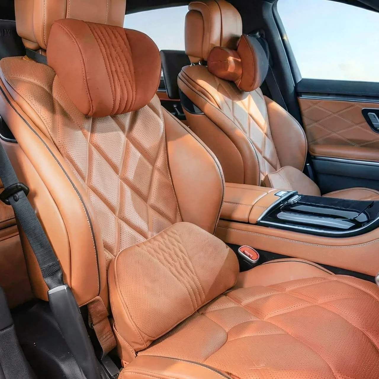 Поясничная поддержка автомобильная коричневая