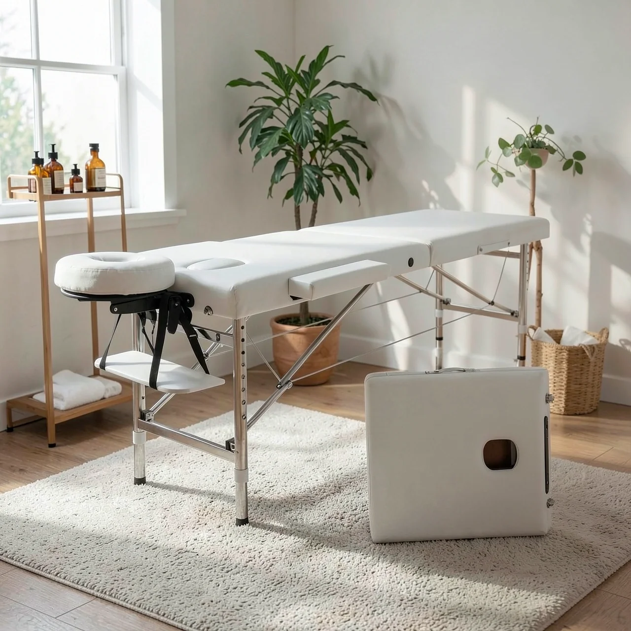 Кушетка массажная белая 70 см с сумкой