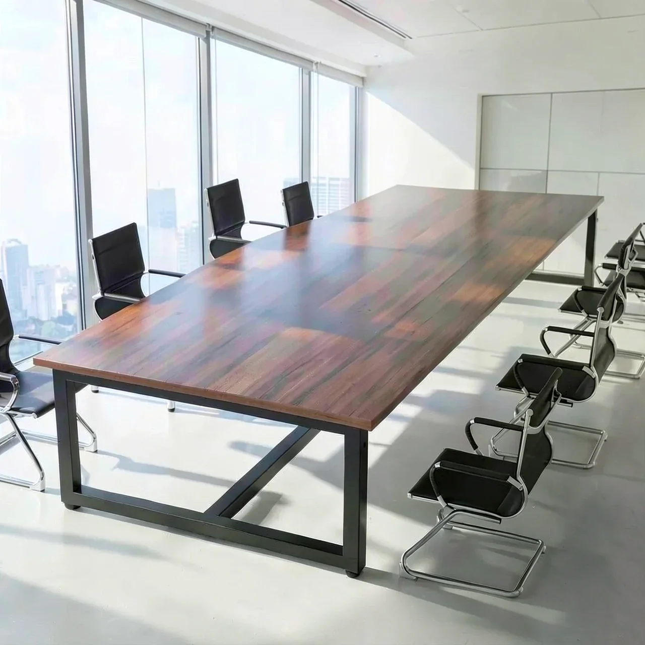 Стол офисный черный светлый орех 160х60