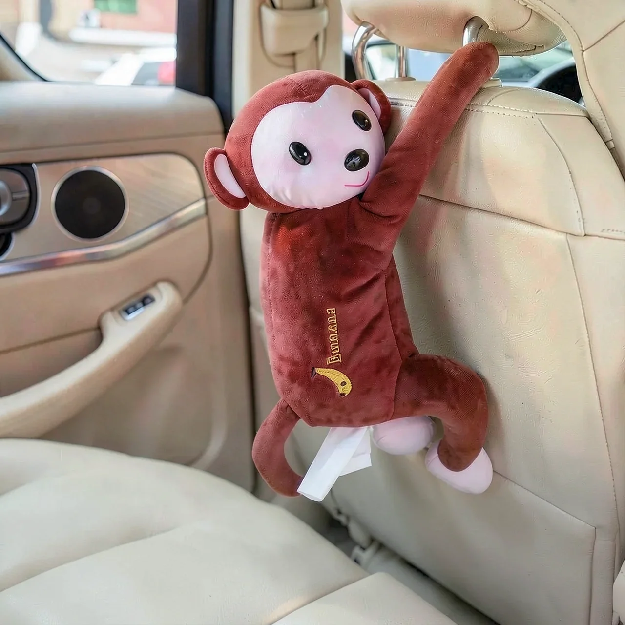 Держатель для салфеток Pippi Monkey красная одежда розовая обезьяна