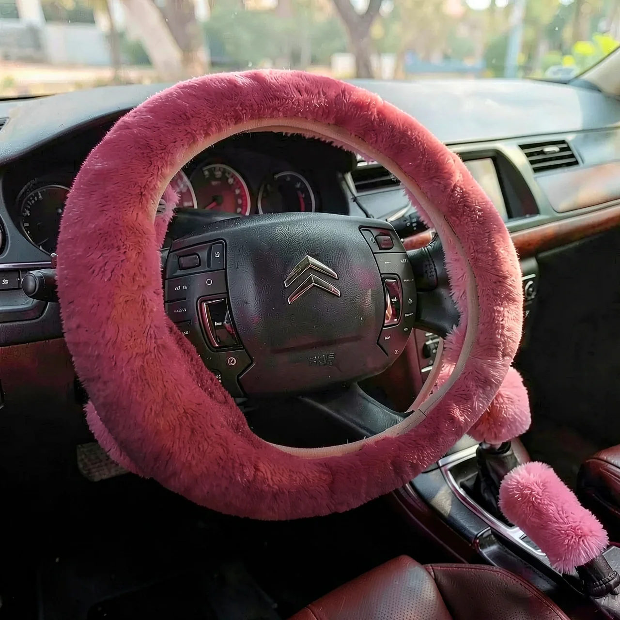 Оплетка руля бордовый комплект