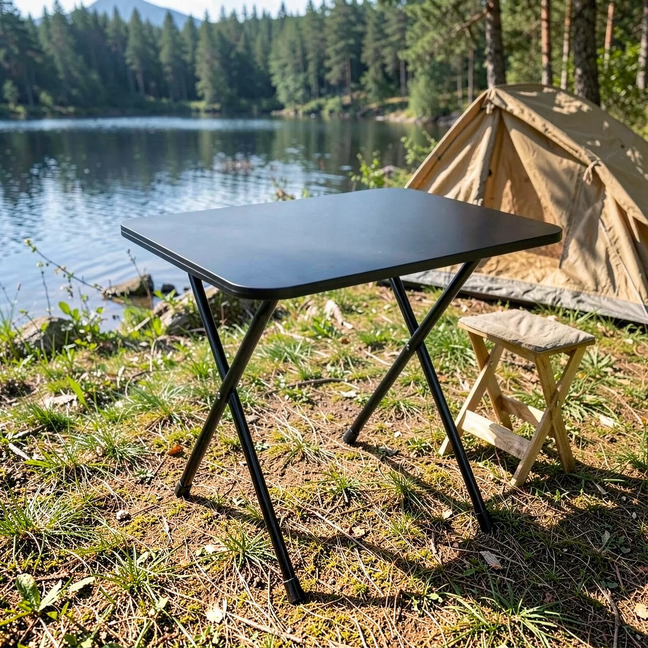 Стол складной OTHER A+ черный 60x60x72
