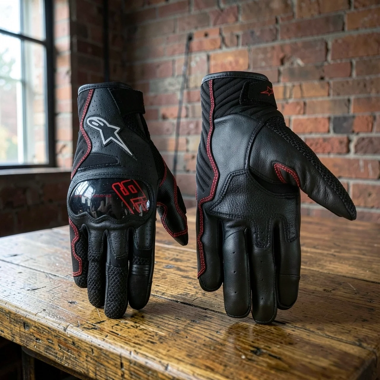 Перчатки Alpinestars SMX-1 Air v2 MM93 асфальтово-черный красный (Европа, S)