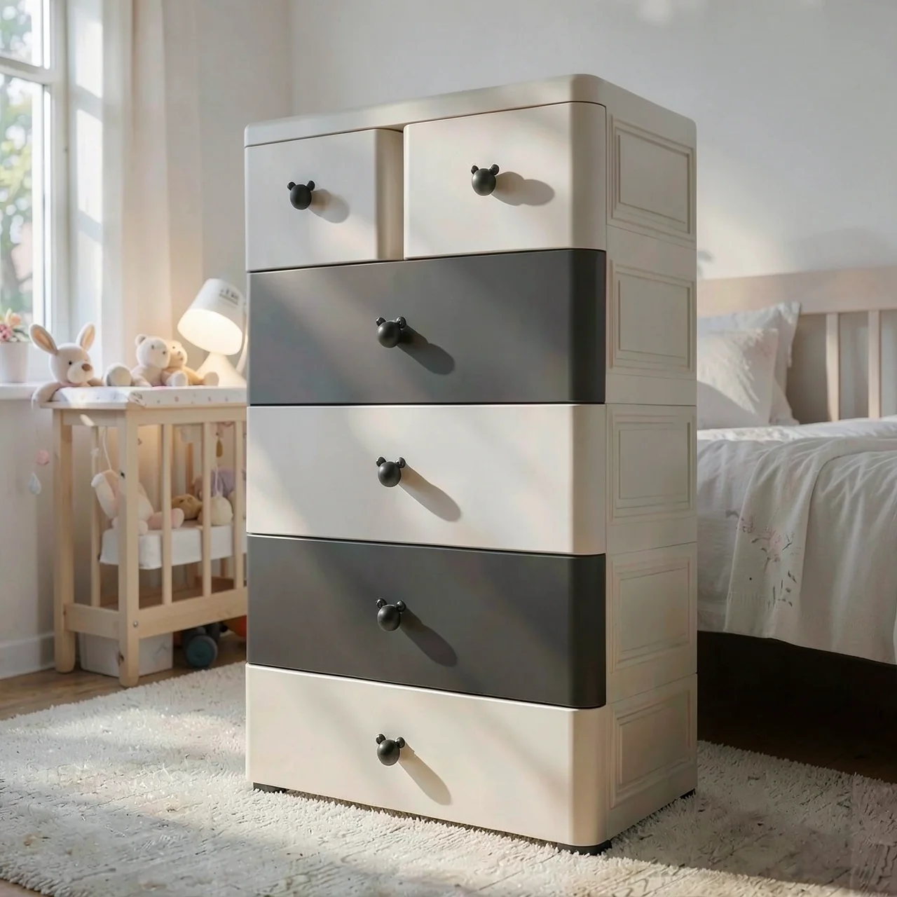 Шкаф-комод PP 7005 хаки 70см 3 яруса