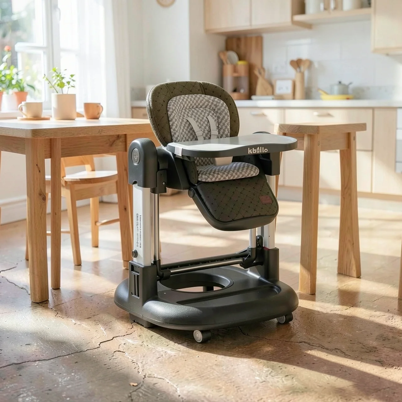 Стульчик для кормления KIDILO KD015 хаки