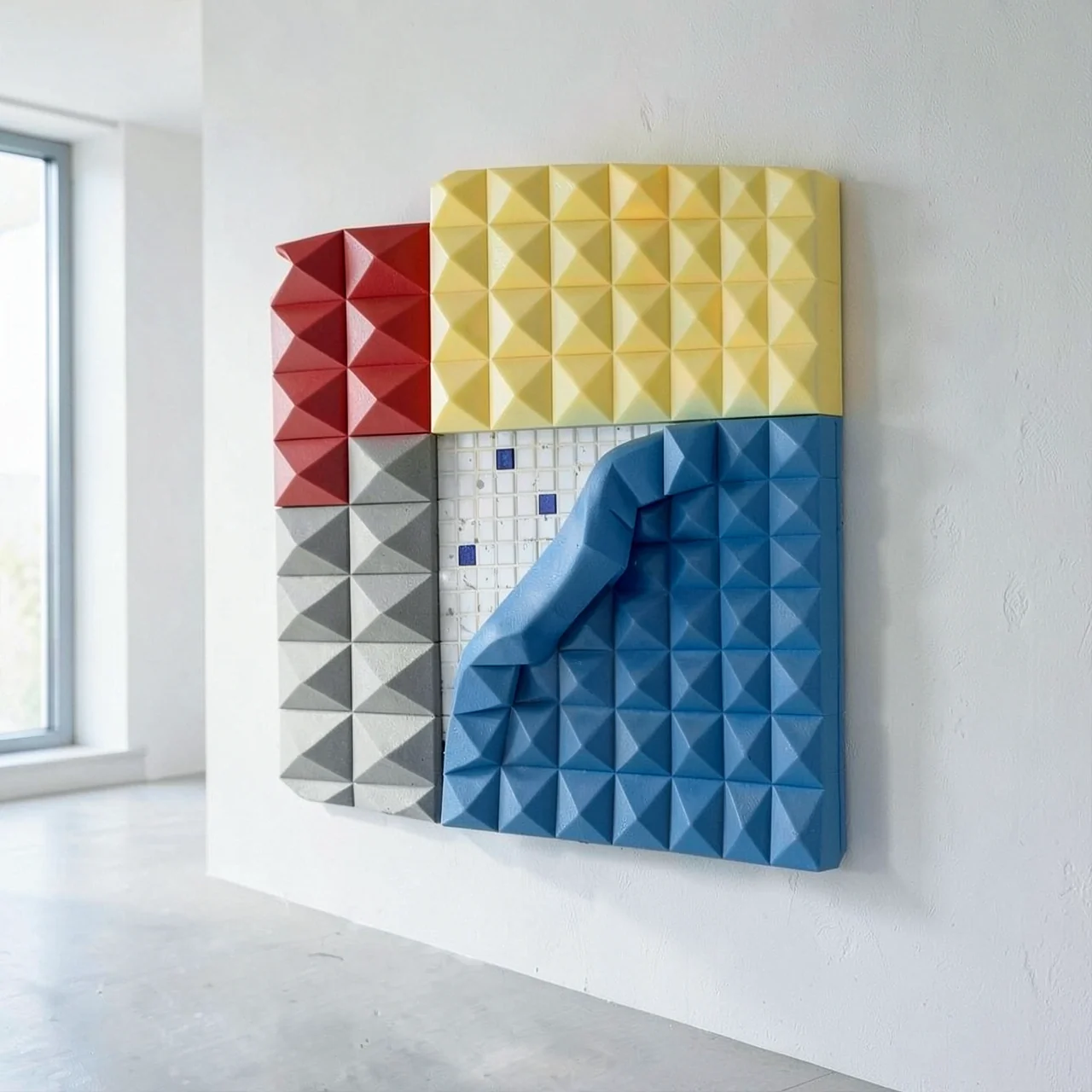 Акустическая панель 50x50x8 см огнестойкая самоклеящаяся