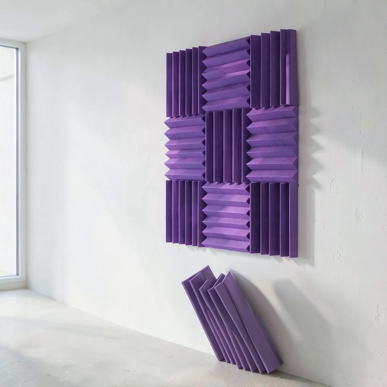 Панель акустическая фиолетовая 50x50x2.5