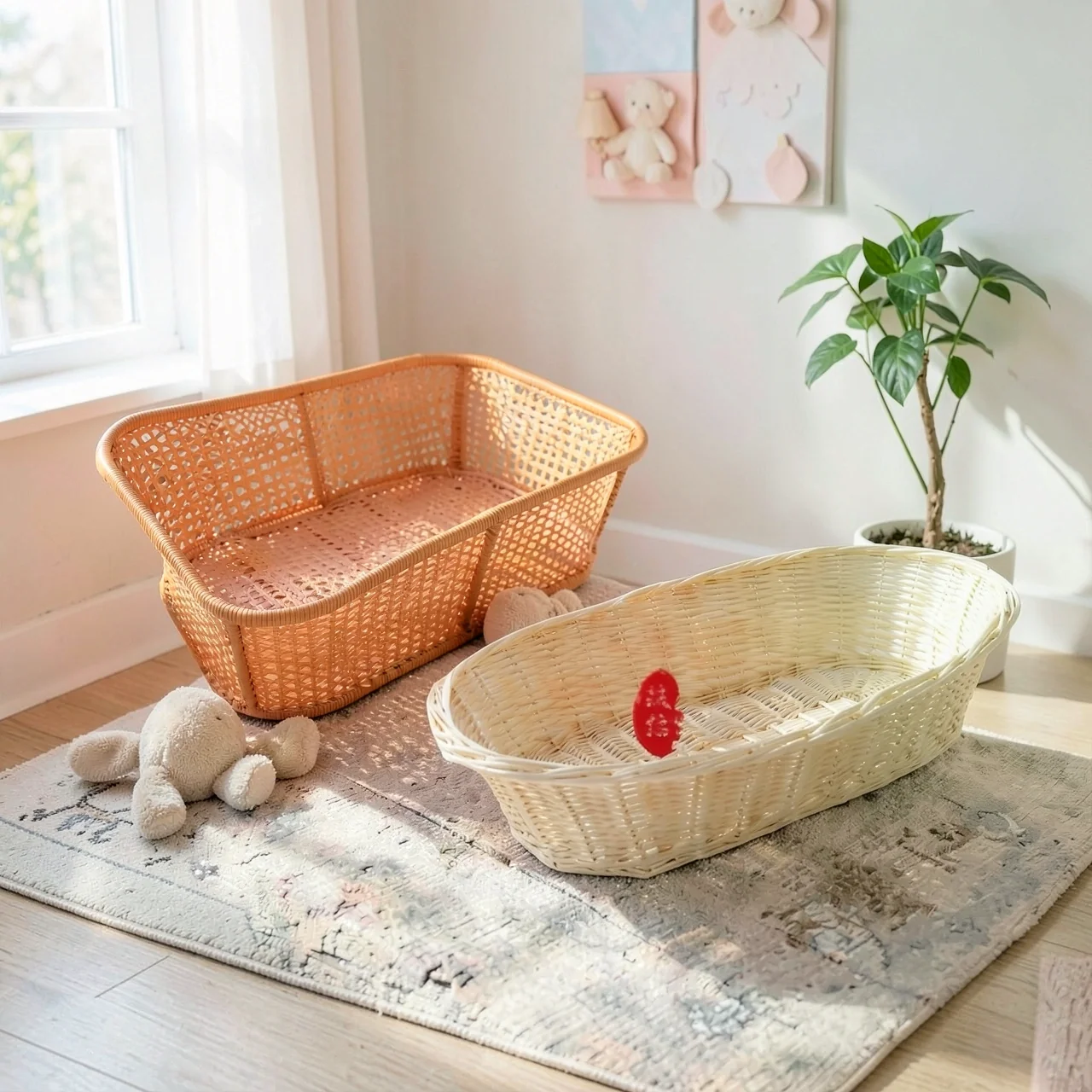 Детская колыбель DIY под ротанг
