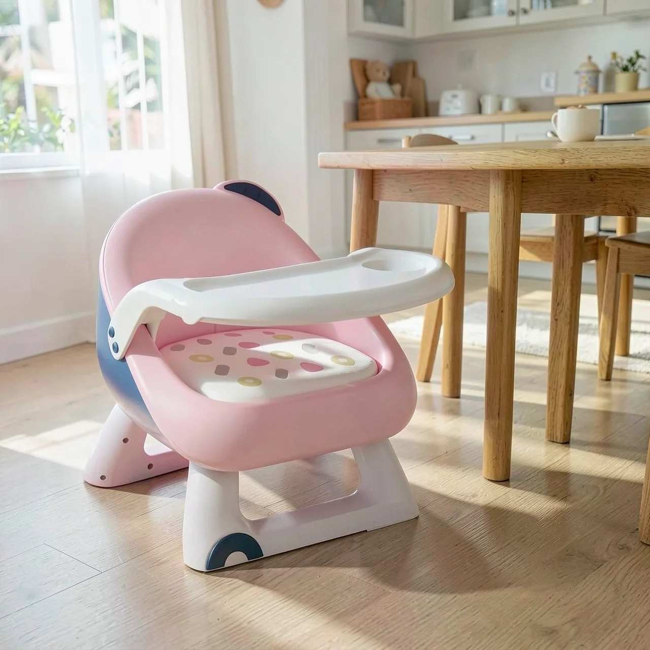 Стульчик Mobico MBK 1021 розовый из PU-кожи