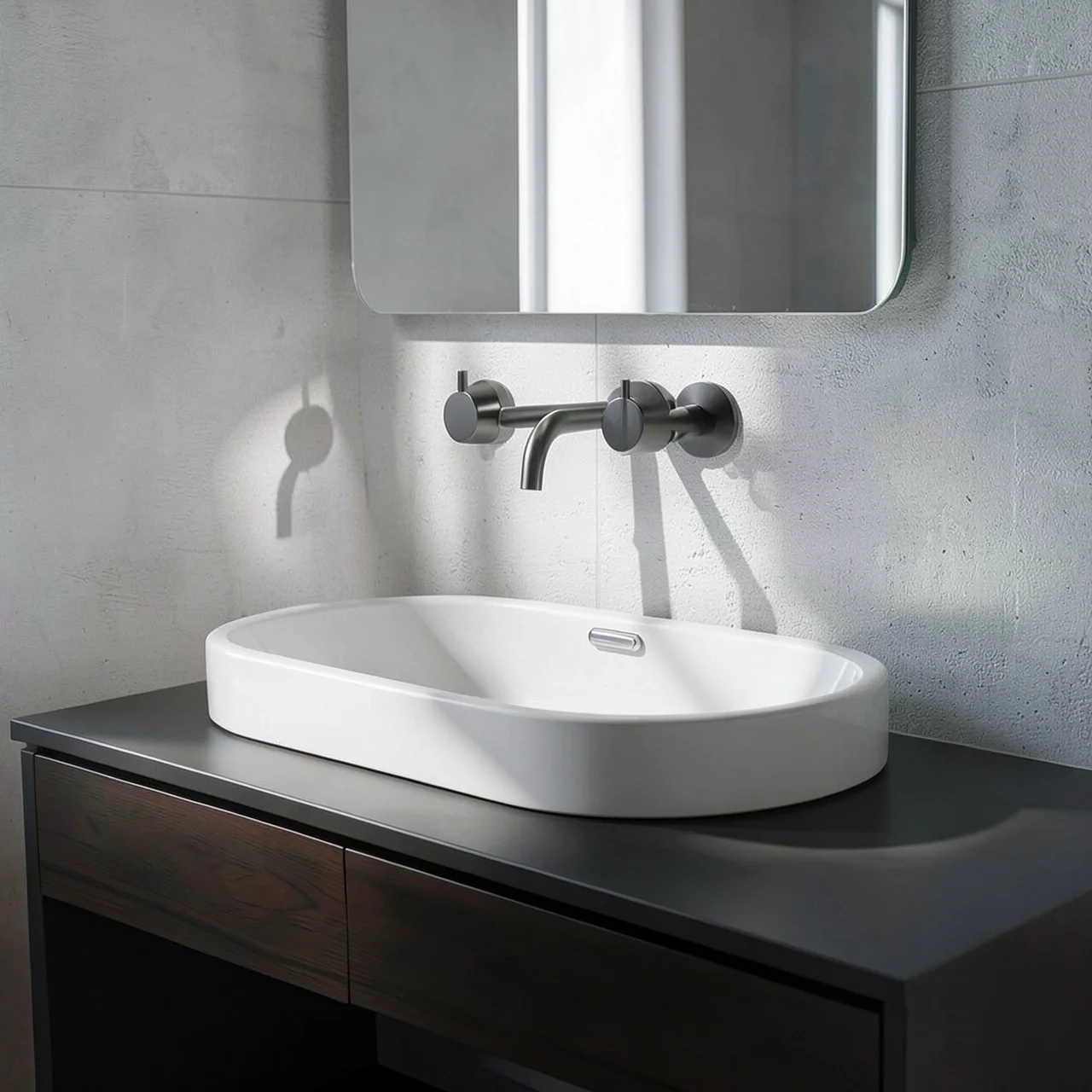 Раковина Ideavit 60x40 см с сифоном